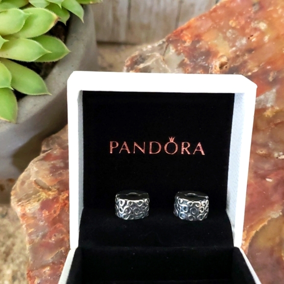 Pandora Swirl Serpentine Clip Charm bundle of 2 - Picture 1 of 4